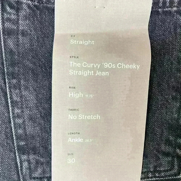NWT! Everlane The Curvy 90’s Cheeky Straight Jean - Picture 7 of 8